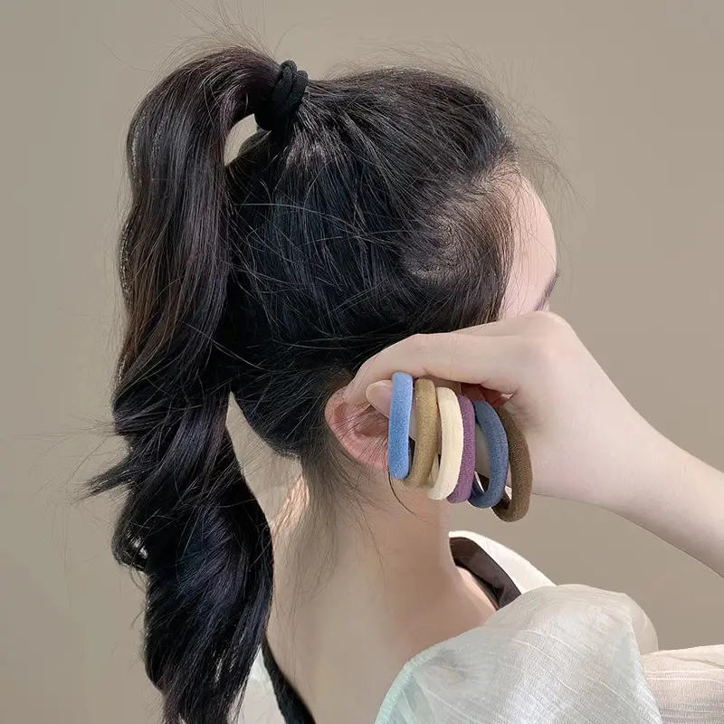 Korean Hair Tied Rings Rainbow Color - Image 49