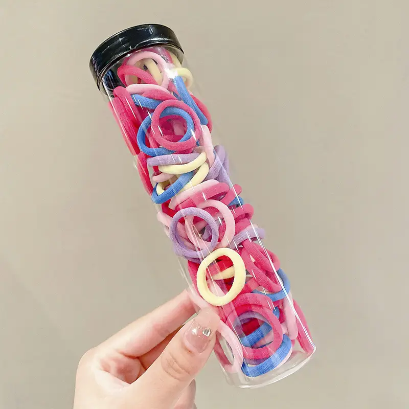 Korean Hair Tied Rings Rainbow Color - Image 16