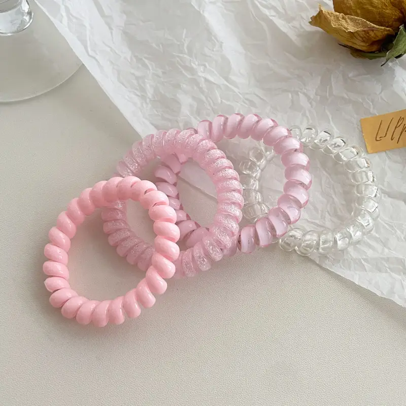 Korean Hair Tied Rings Rainbow Color - Image 20