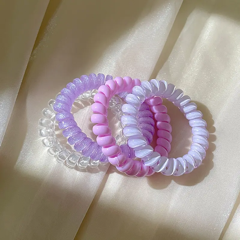 Korean Hair Tied Rings Rainbow Color - Image 21