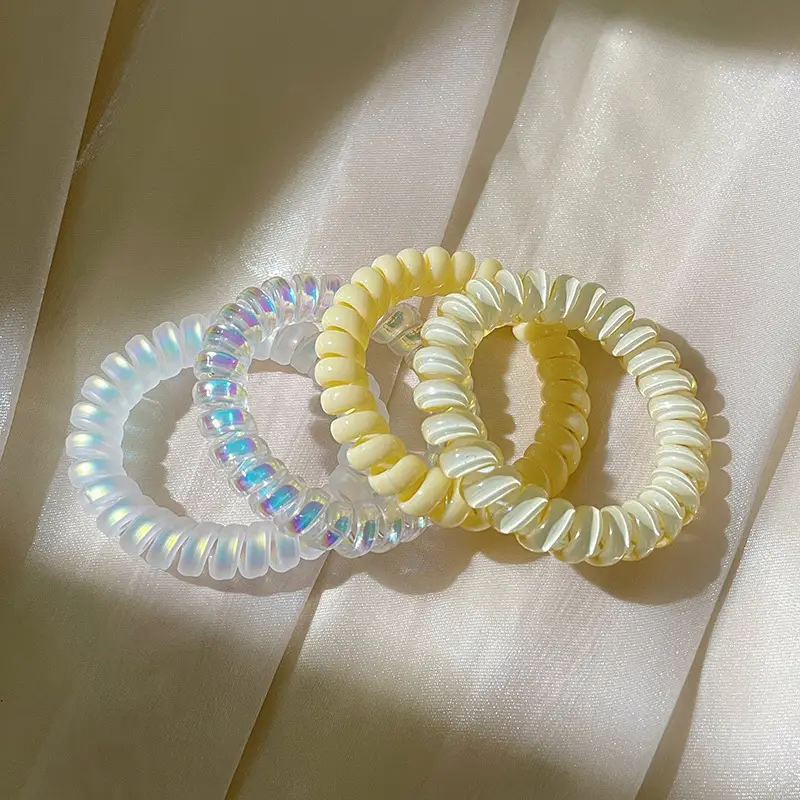 Korean Hair Tied Rings Rainbow Color - Image 22