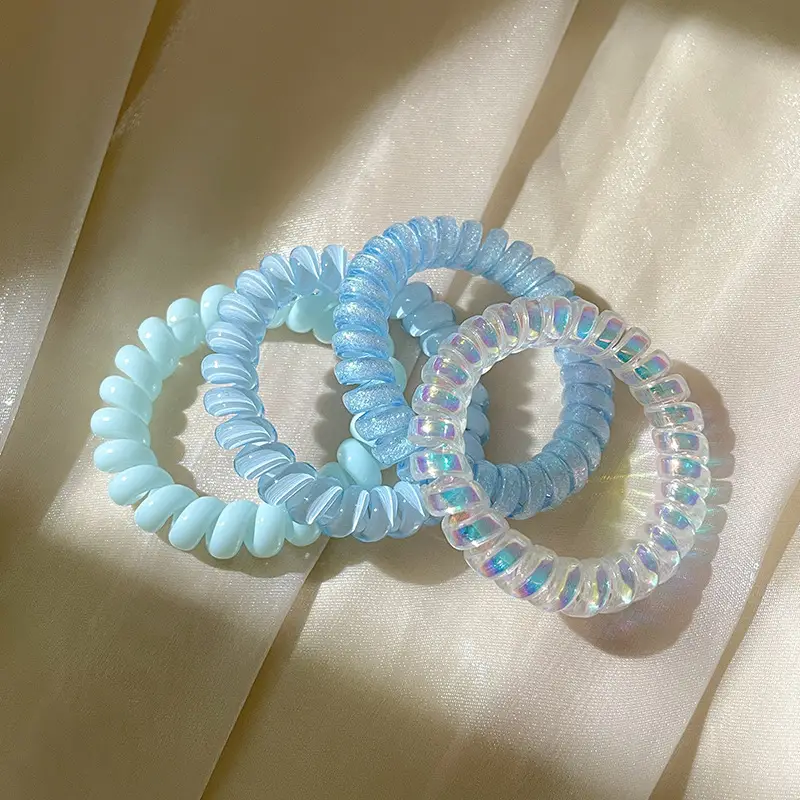 Korean Hair Tied Rings Rainbow Color - Image 24
