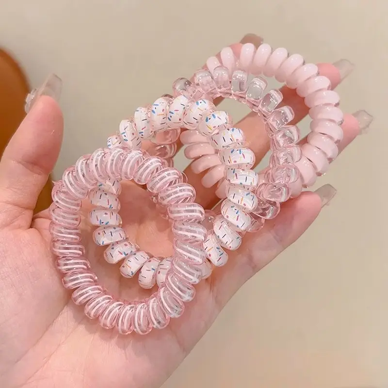 Korean Hair Tied Rings Rainbow Color - Image 26