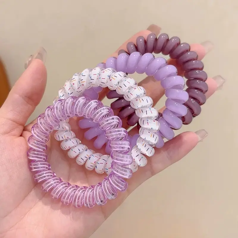 Korean Hair Tied Rings Rainbow Color - Image 27