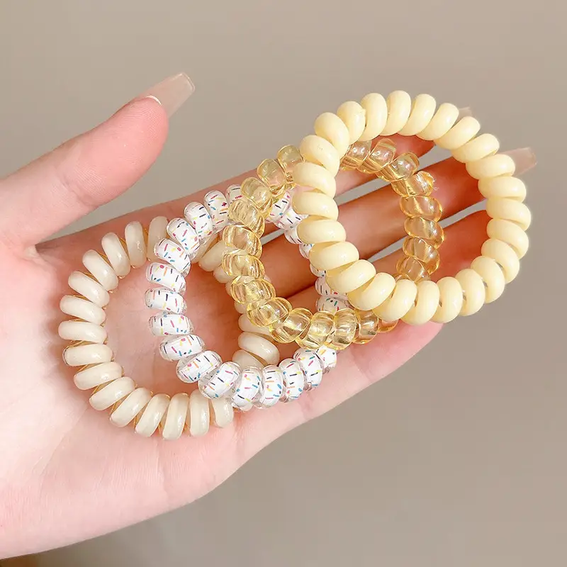 Korean Hair Tied Rings Rainbow Color - Image 28