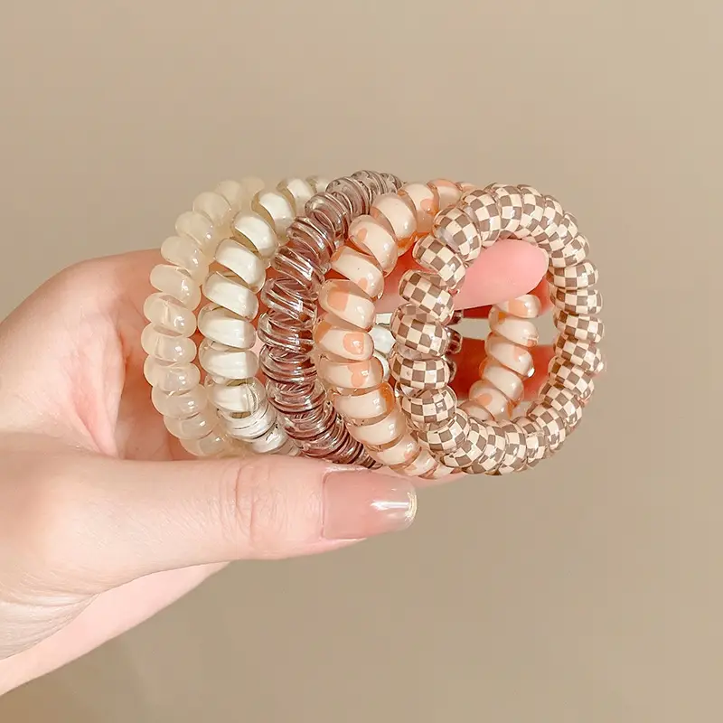 Korean Hair Tied Rings Rainbow Color - Image 30