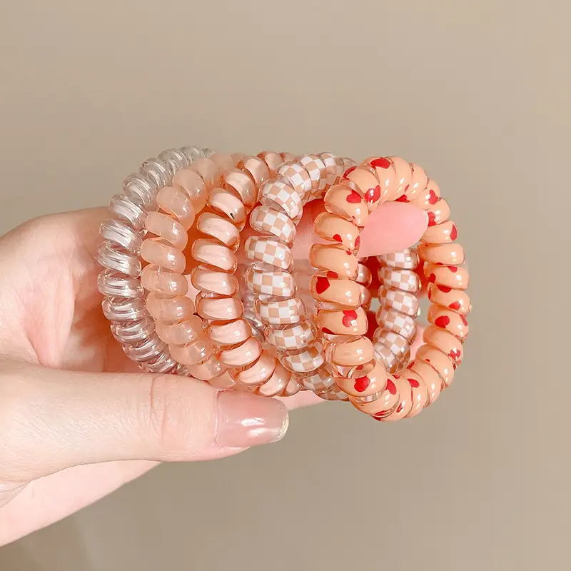 Korean Hair Tied Rings Rainbow Color - Image 31