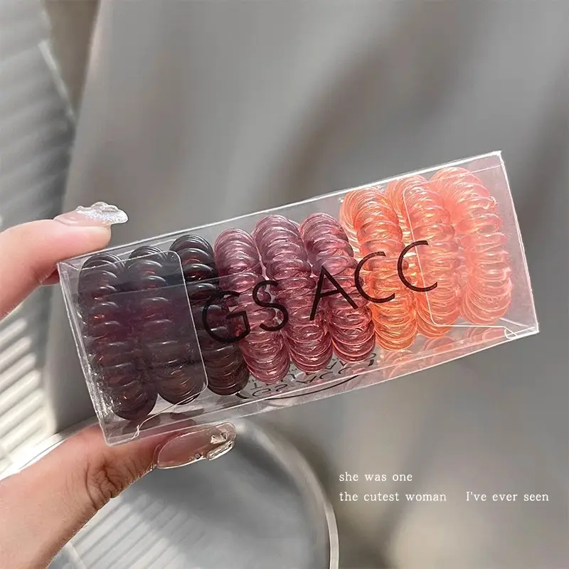 Korean Hair Tied Rings Rainbow Color - Image 45