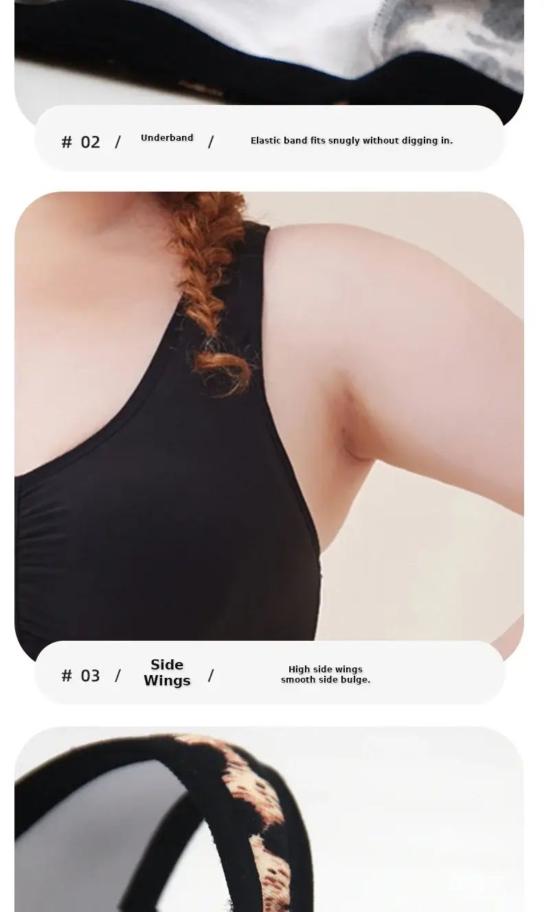 Women's Front Button Sports Bra Plus Size Running Shockproof — feature 12