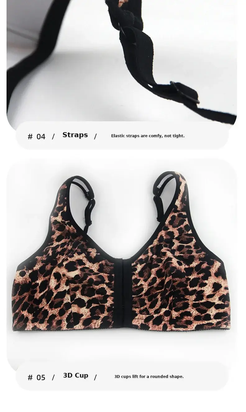 Women's Front Button Sports Bra Plus Size Running Shockproof — feature 13