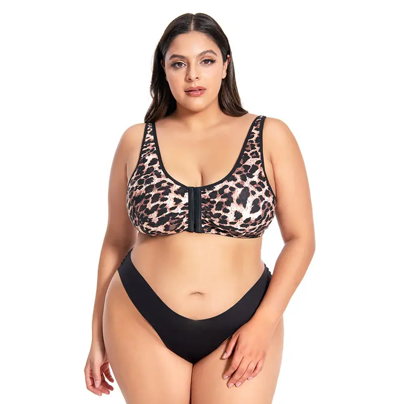 Women's Front Button Sports Bra Plus Size Running Shockproof - Image 6