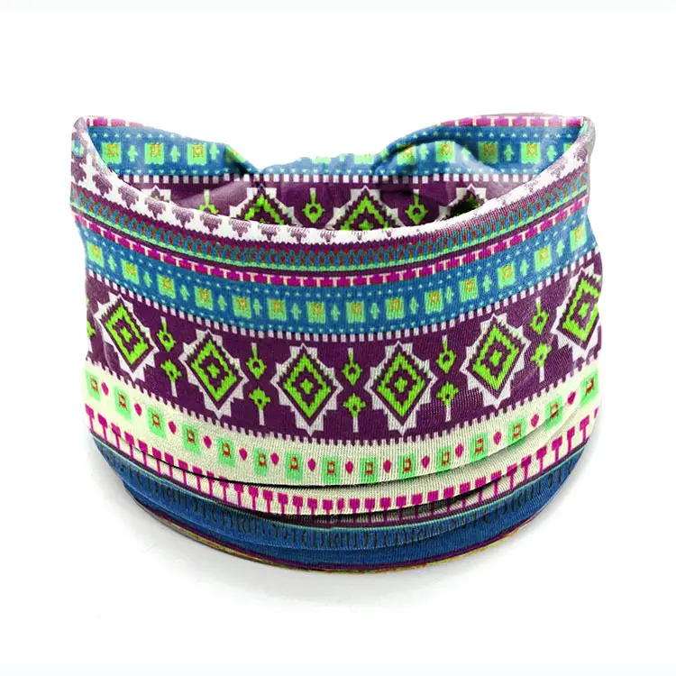 New Bohemian Ethnic Print Yoga Hair Band - Image 10