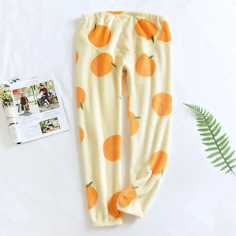 Autumn & Winter Thicken Flannel Belly Support Pants for Lactation Period - Image 6