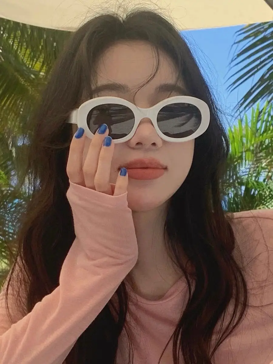 Women's Black Cat's Eye Sunglasses with Brown Tint — feature 5