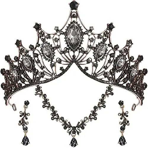 Korean Style Gold Silver Bridal Crown Headband - Image 7