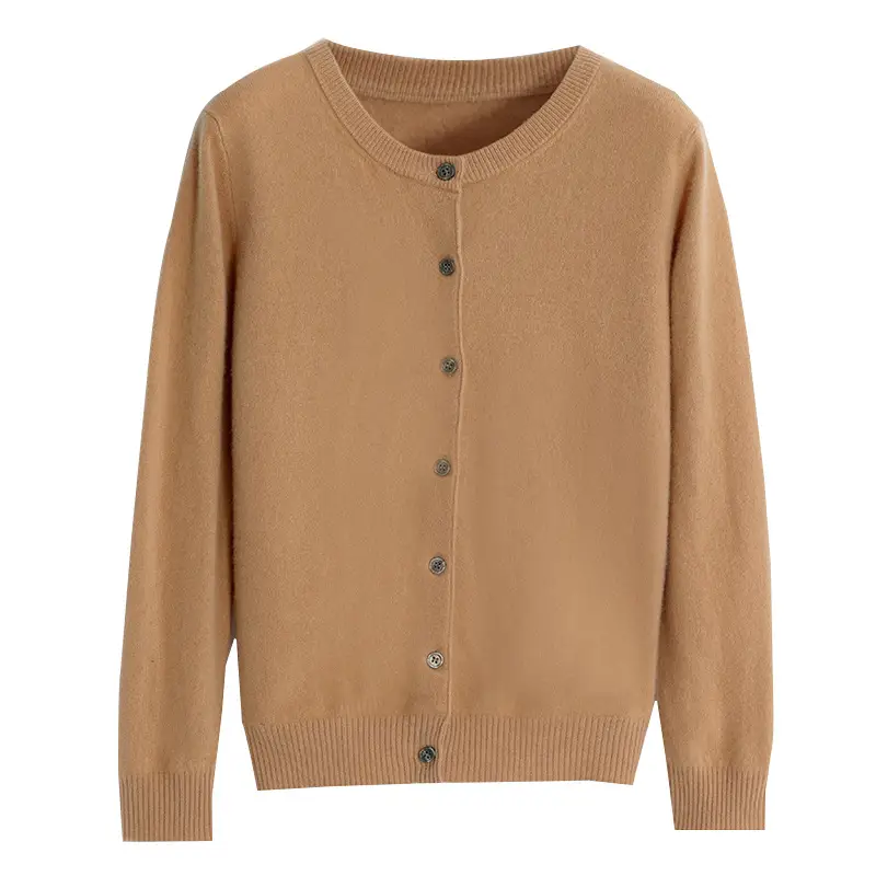 Women's Knitted Cardigan Sweater Orange Small