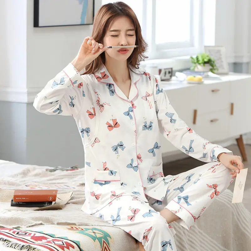 New Moon Pajama Set Black White Checkered Cotton Spring Summer - Image 3