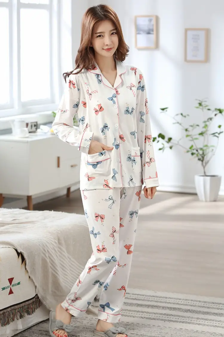 New Moon Pajama Set Black White Checkered Cotton Spring Summer — feature 16