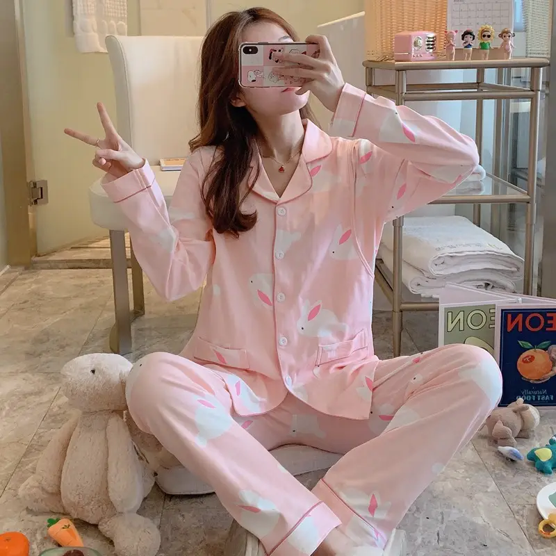 New Moon Pajama Set Black White Checkered Cotton Spring Summer - Image 5