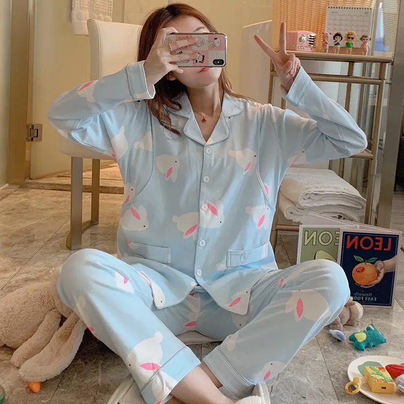 New Moon Pajama Set Black White Checkered Cotton Spring Summer - Image 6