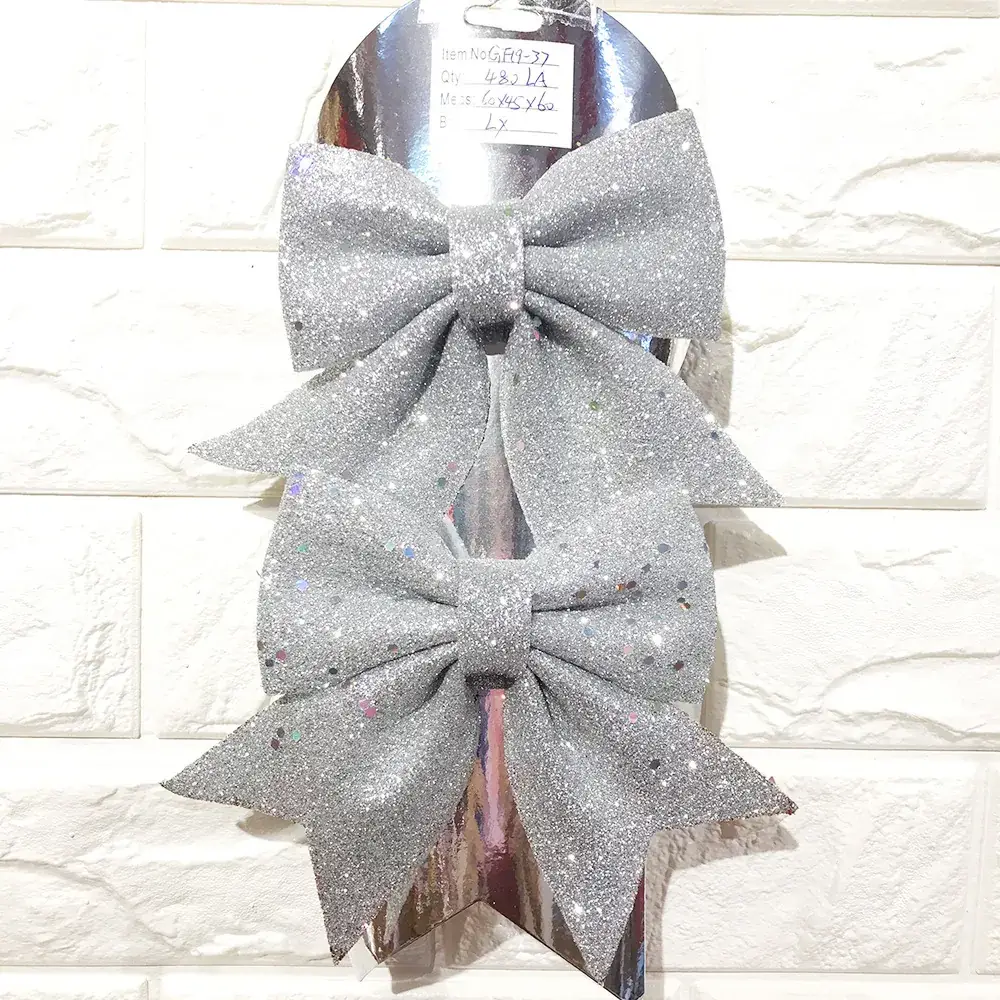 Golden Glitter Christmas Bow for Tree & Home Decor - Image 10