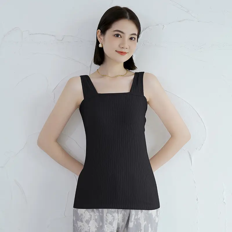 Women Japanese Pullover Wide Shoulder Sling Slim Fit Cotton Summer Top - Image 2