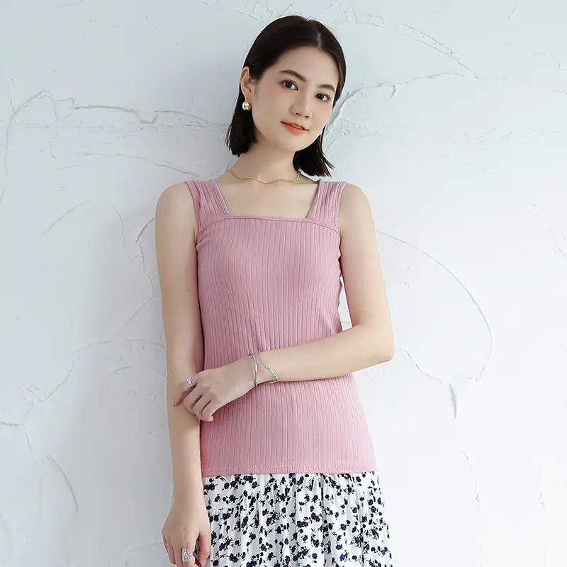 Women Japanese Pullover Wide Shoulder Sling Slim Fit Cotton Summer Top - Image 3