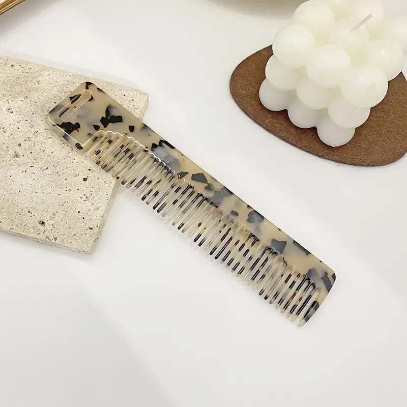 Retro Acetate Hair Comb for Women Long Hair Commuting Makeup - Image 2