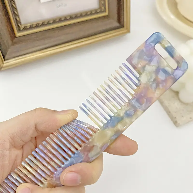 Retro Acetate Hair Comb for Women Long Hair Commuting Makeup - Image 11