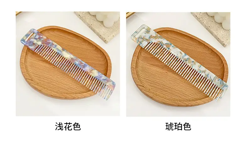 Retro Acetate Hair Comb for Women Long Hair Commuting Makeup — feature 5