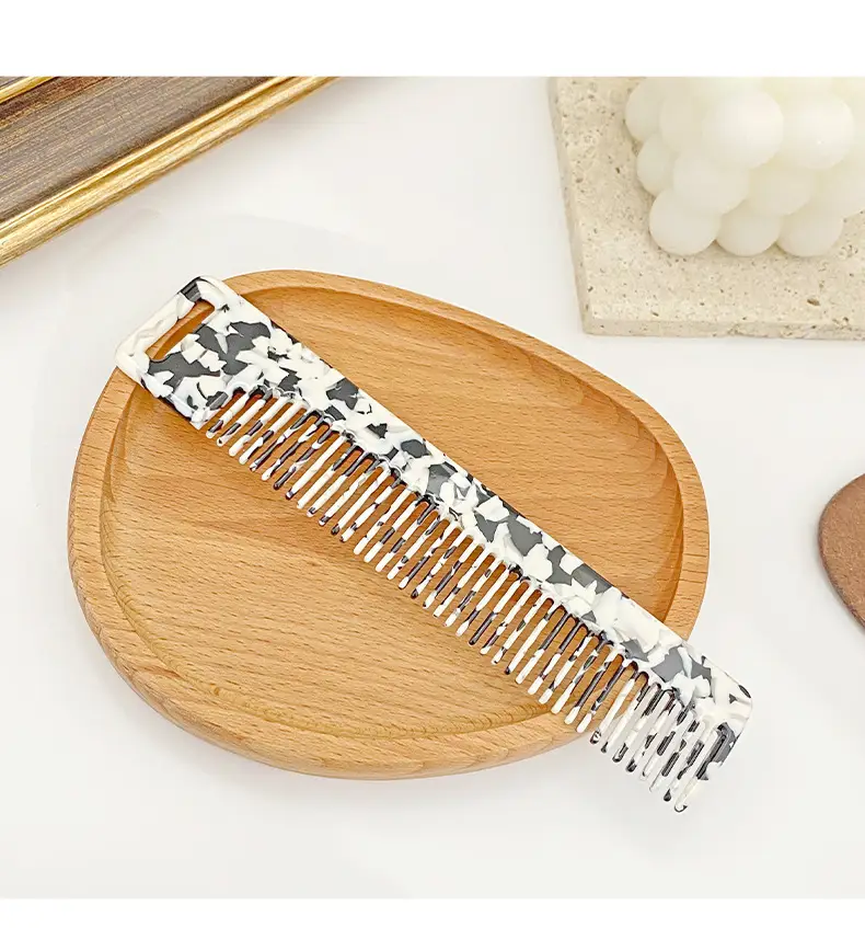Retro Acetate Hair Comb for Women Long Hair Commuting Makeup — feature 7