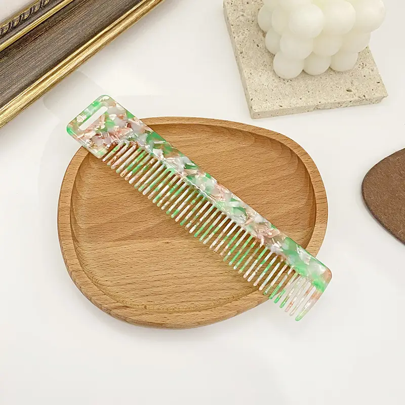 Retro Acetate Hair Comb for Women Long Hair Commuting Makeup - Image 3