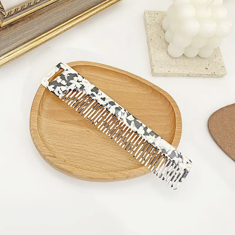 Retro Acetate Hair Comb for Women Long Hair Commuting Makeup - Image 5