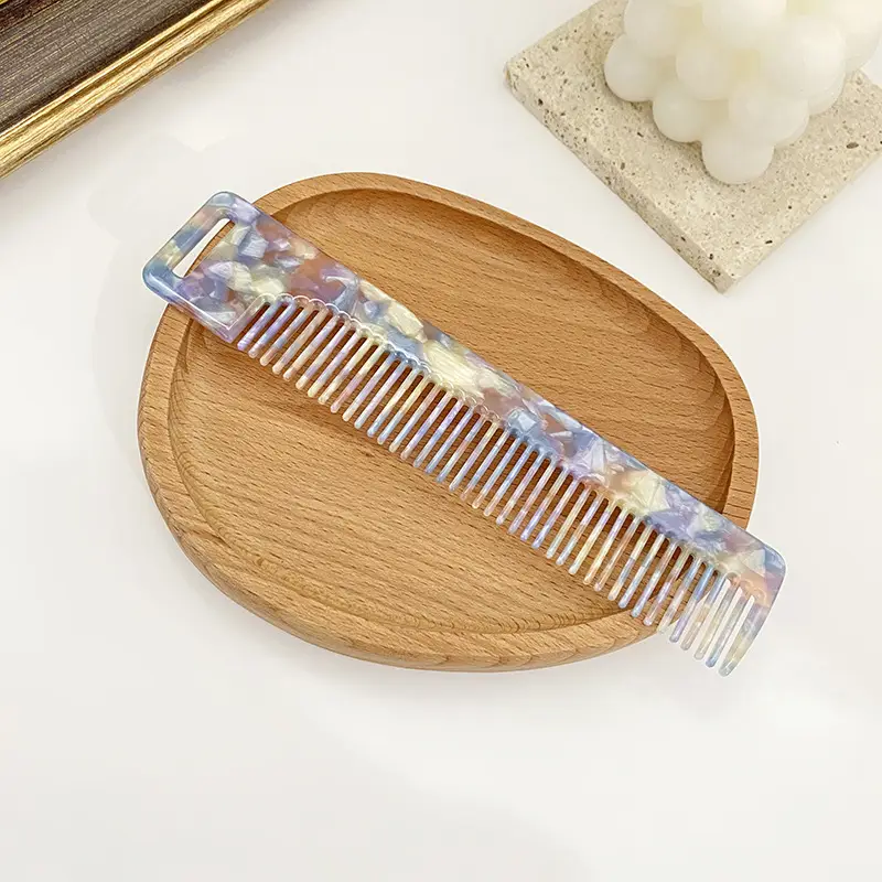 Retro Acetate Hair Comb for Women Long Hair Commuting Makeup - Image 7