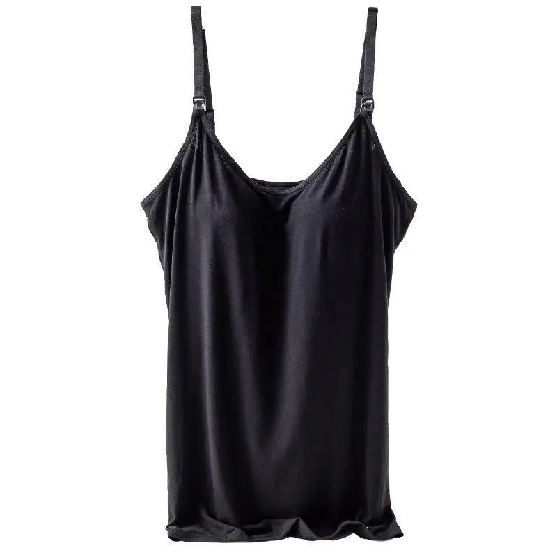 Black Cotton Camisole for Pregnant Women Summer - Image 10