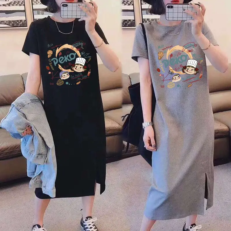 Maternity Lactation Dress Cartoon Print Summer Outfit — feature 1
