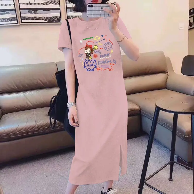 Maternity Lactation Dress Cartoon Print Summer Outfit — feature 14