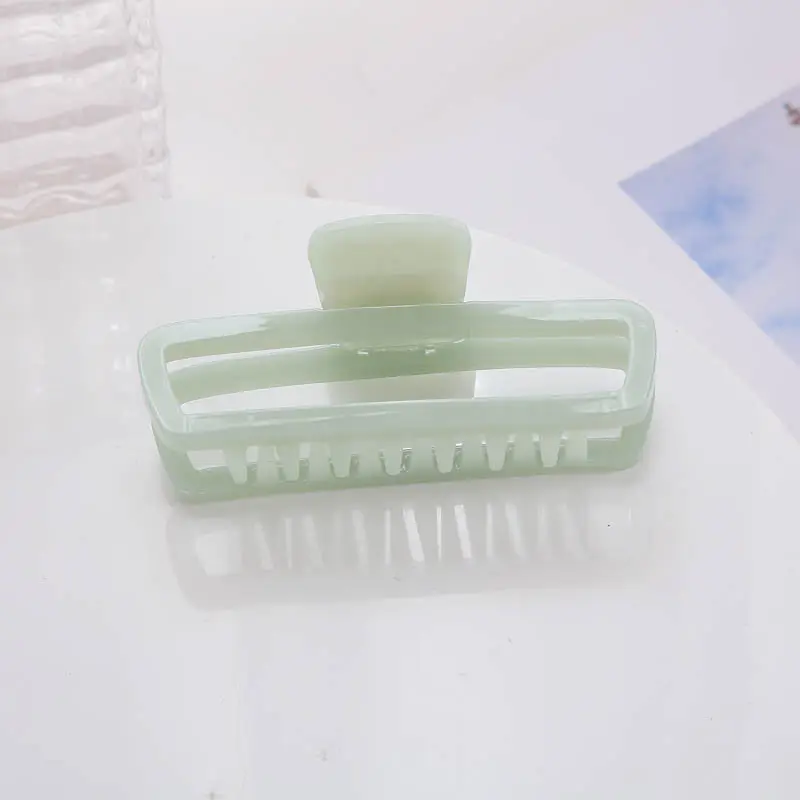 Retro Hollow Hair Clips Large Square Acetate Decor - Image 3