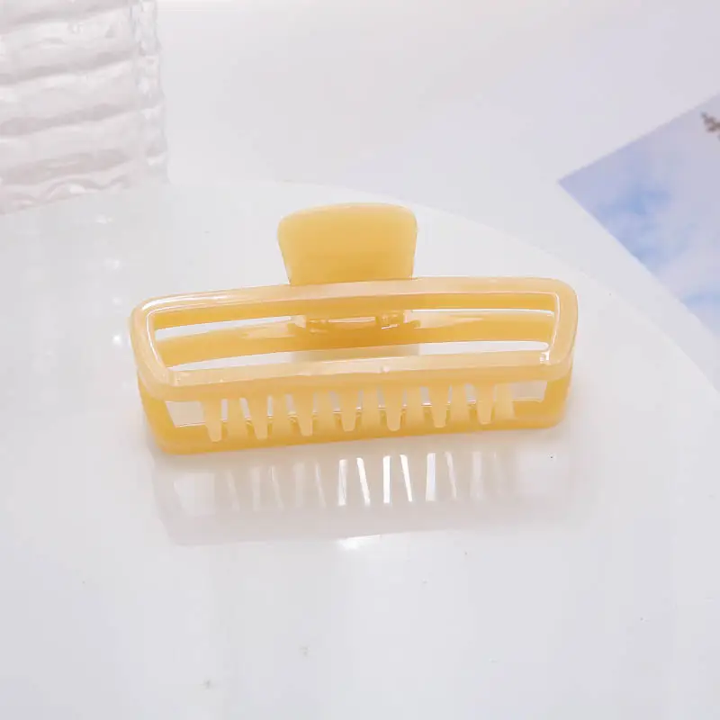Retro Hollow Hair Clips Large Square Acetate Decor - Image 5