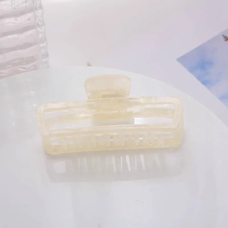Retro Hollow Hair Clips Large Square Acetate Decor - Image 6