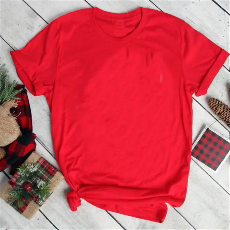Women White Round Neck T-Shirt Casual Short Sleeve - Image 4