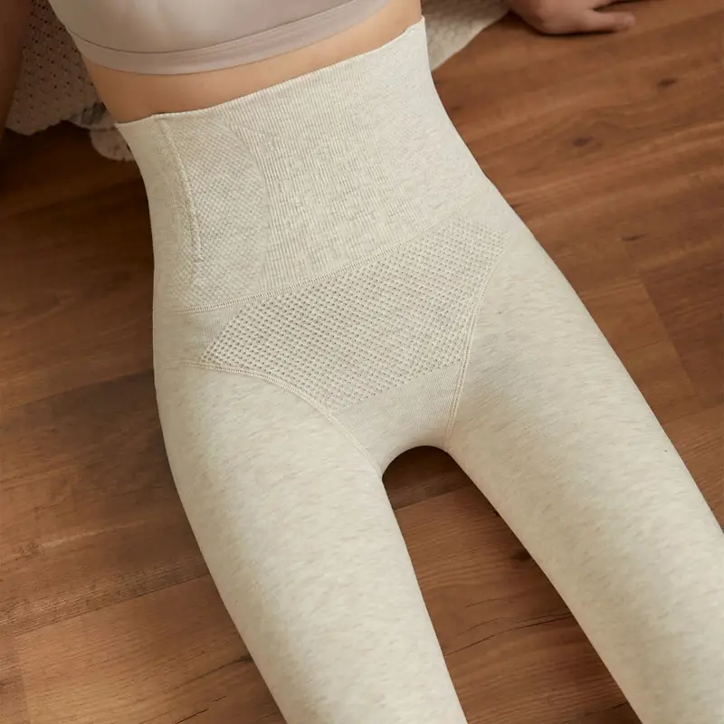 New High Waist Fishbone Cotton Leggings for Hip Lifting - Image 4