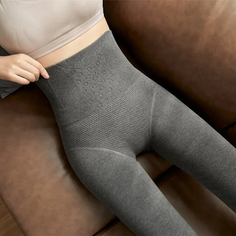 New High Waist Fishbone Cotton Leggings for Hip Lifting - Image 5
