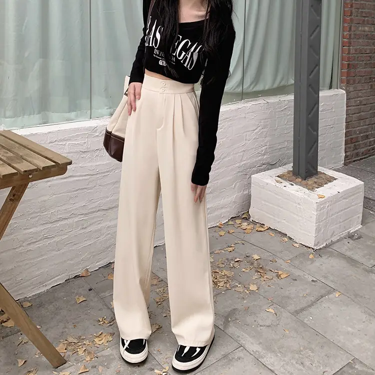 Women Wide Leg Pants Elastic Waist Summer Loose Slimming — feature 18