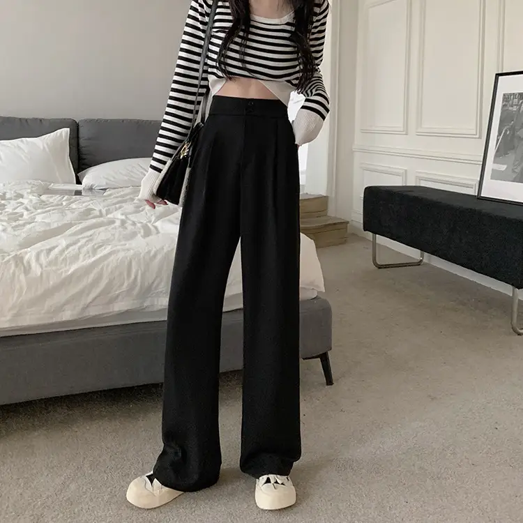 Women Wide Leg Pants Elastic Waist Summer Loose Slimming — feature 20