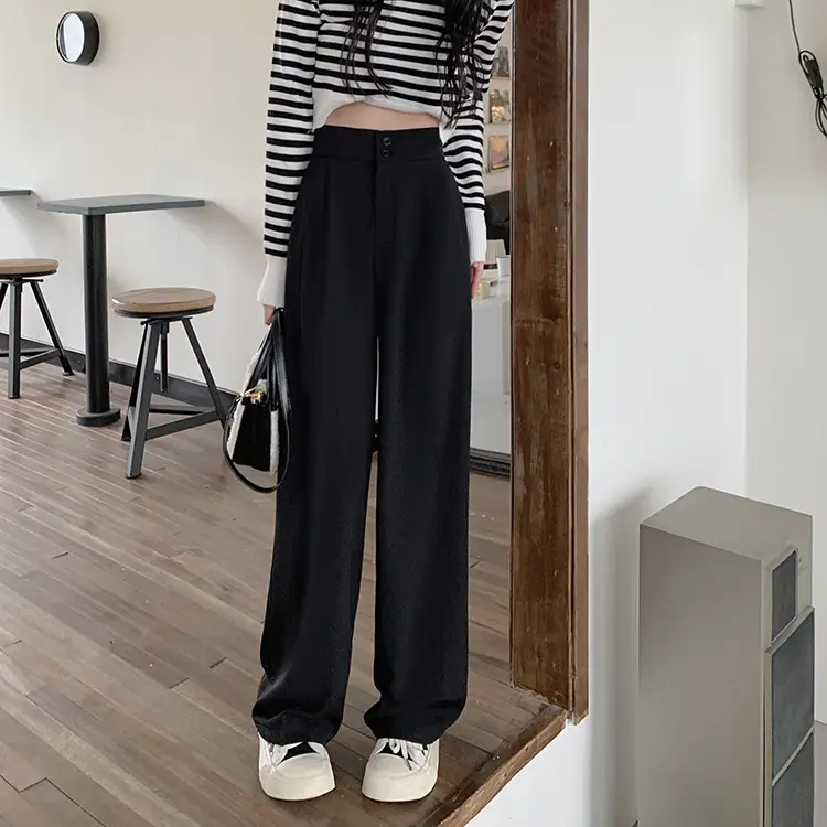 Women Wide Leg Pants Elastic Waist Summer Loose Slimming — feature 24