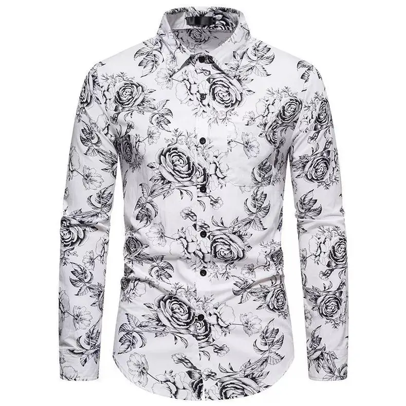 Men's Black Red Stripe Long Sleeve Shirt - Image 12