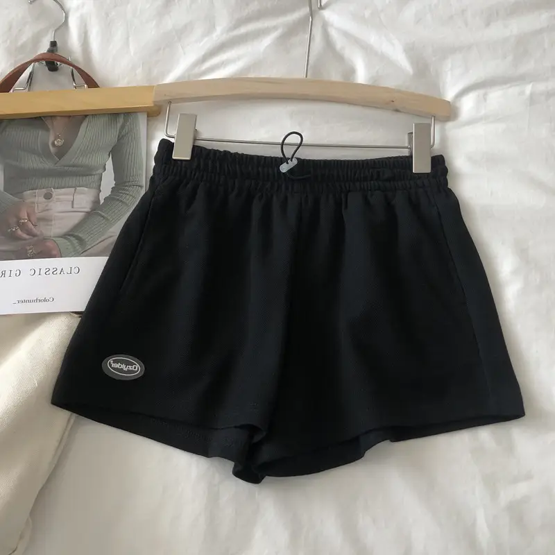 Women Grey 2022 Summer Casual Shorts Wide Leg Hot Pants - Image 2
