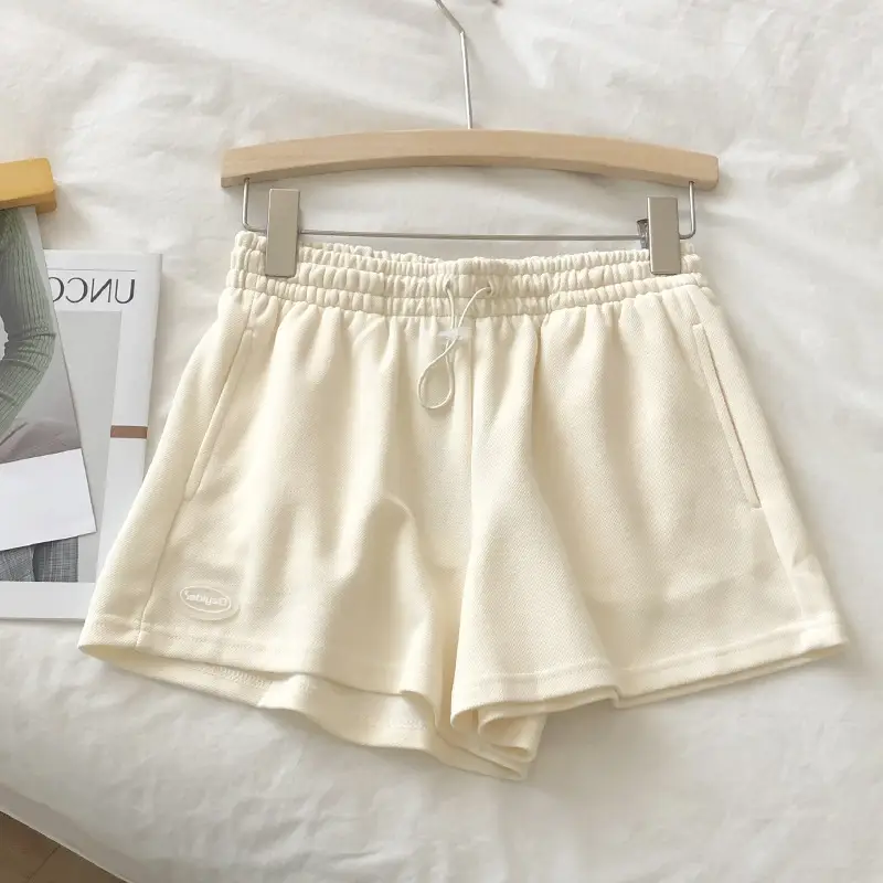 Women Grey 2022 Summer Casual Shorts Wide Leg Hot Pants - Image 3