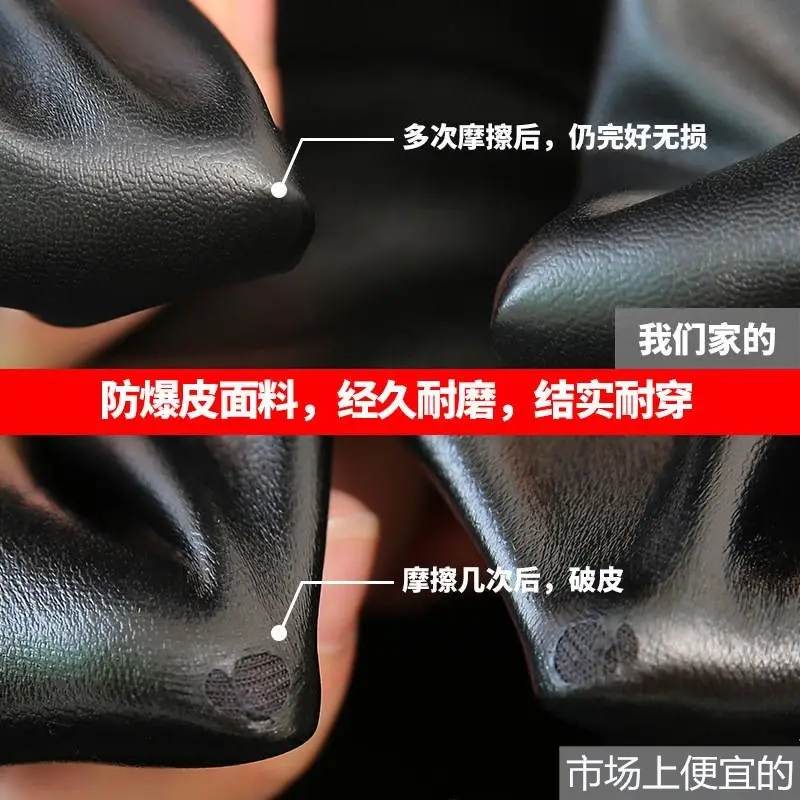 Women's Fleece-Lined Thick Leather Pants Winter Warm Waterproof - Image 14